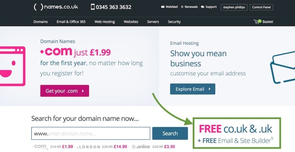 how to get a domain name uk